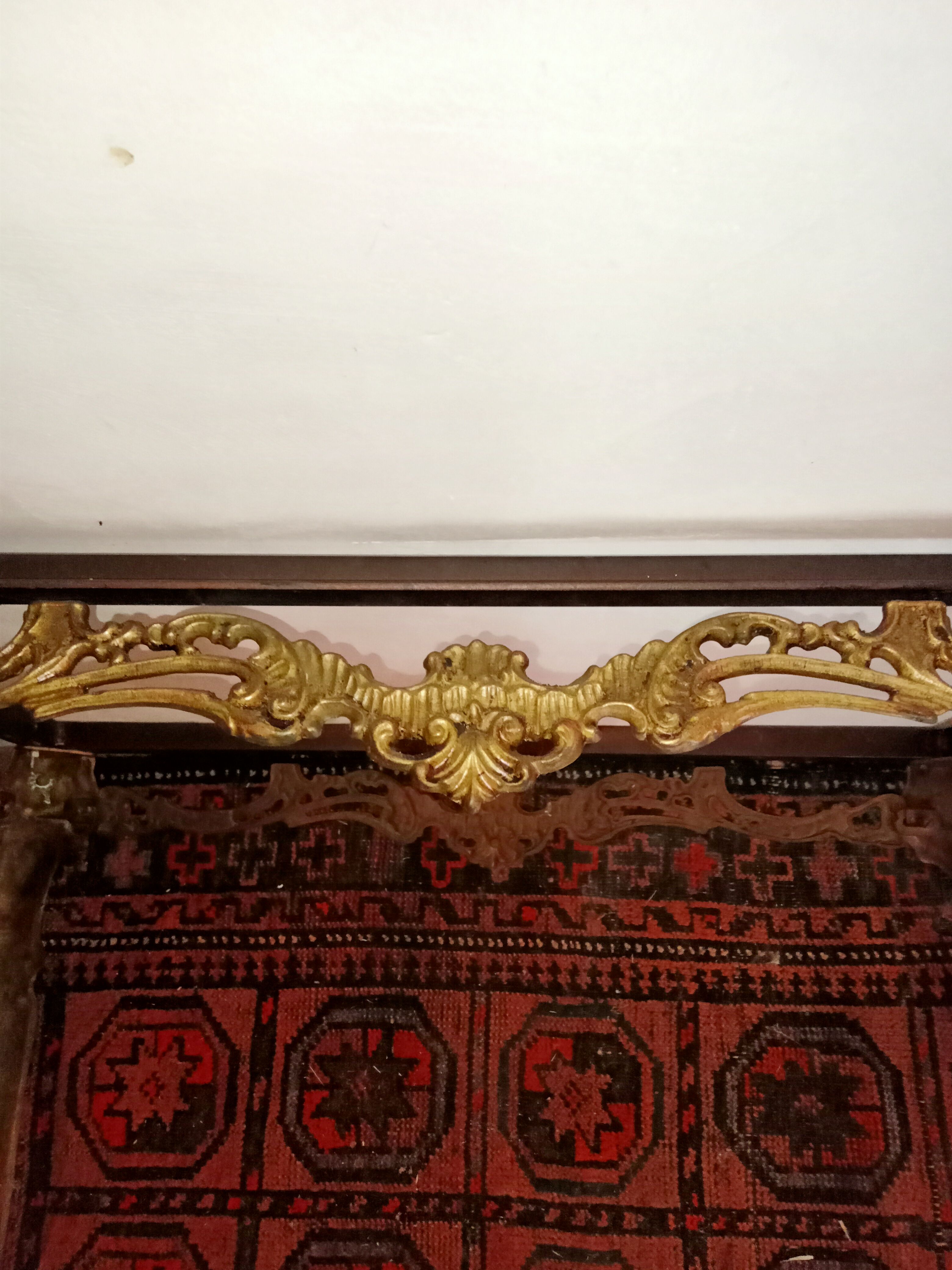 Gilded bronze and marble coffee table