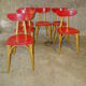 Lot de 6 chaises bistrot vintage 1955 " banane"