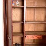 Louis Philippe bookcase 3 doors including the middle one with glass
