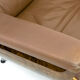Lounge chair and ottoman leather and bentwood 60/70