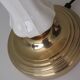 Impressive lamp with white ceramic stem and 1970 brass base