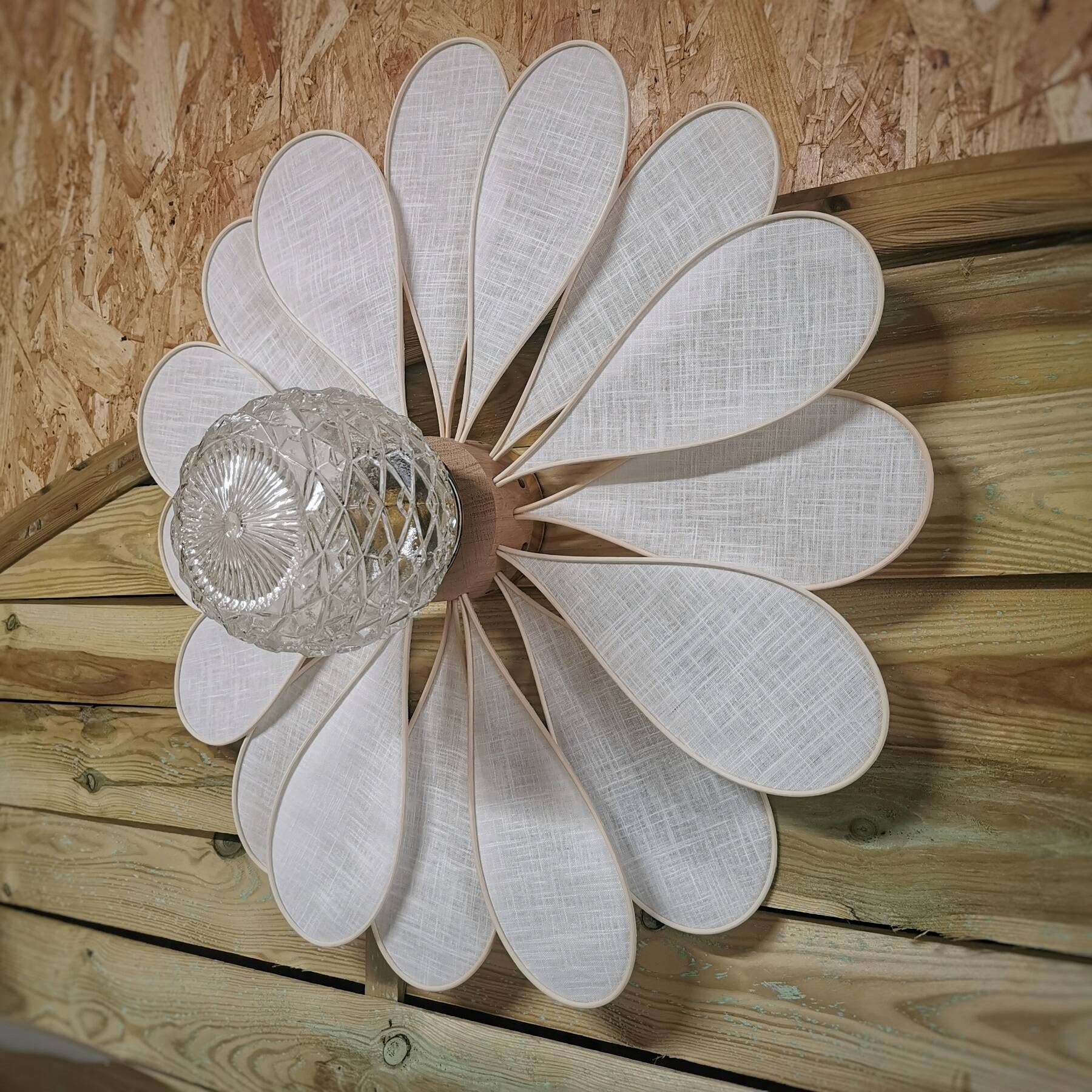 Vintage globe flower wall light