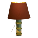 Lampe de table en verre avec abat-jour orange