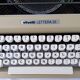 Olivetti lettera 25 typewriter, 1970s, with its carrying case