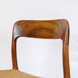 Set Of 5 Dining Chairs Model 75 Made In Teak By Niels O. Møller From 1960s