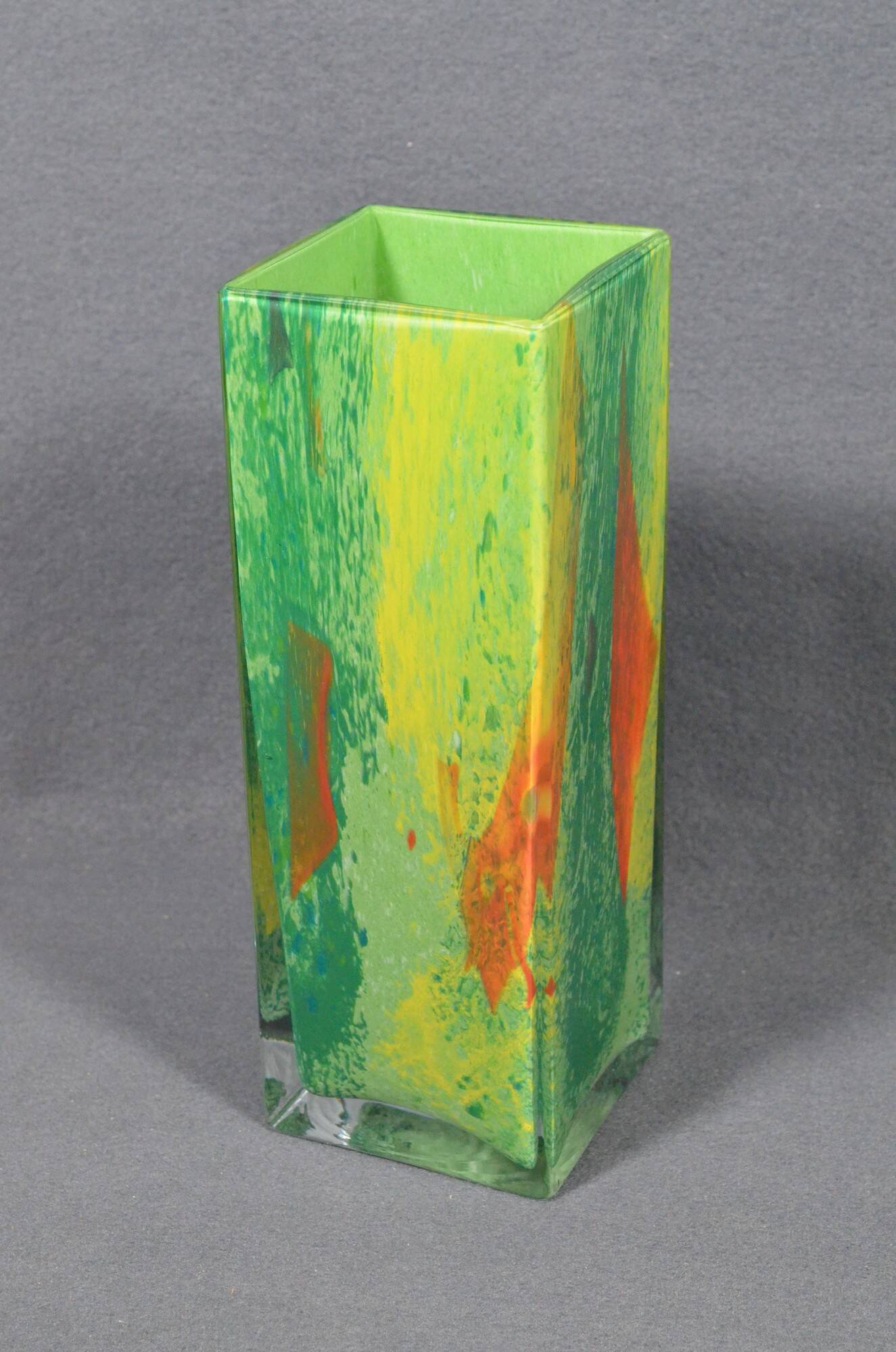 Vase La Rochère en verre soufflé polychrome, années 1970