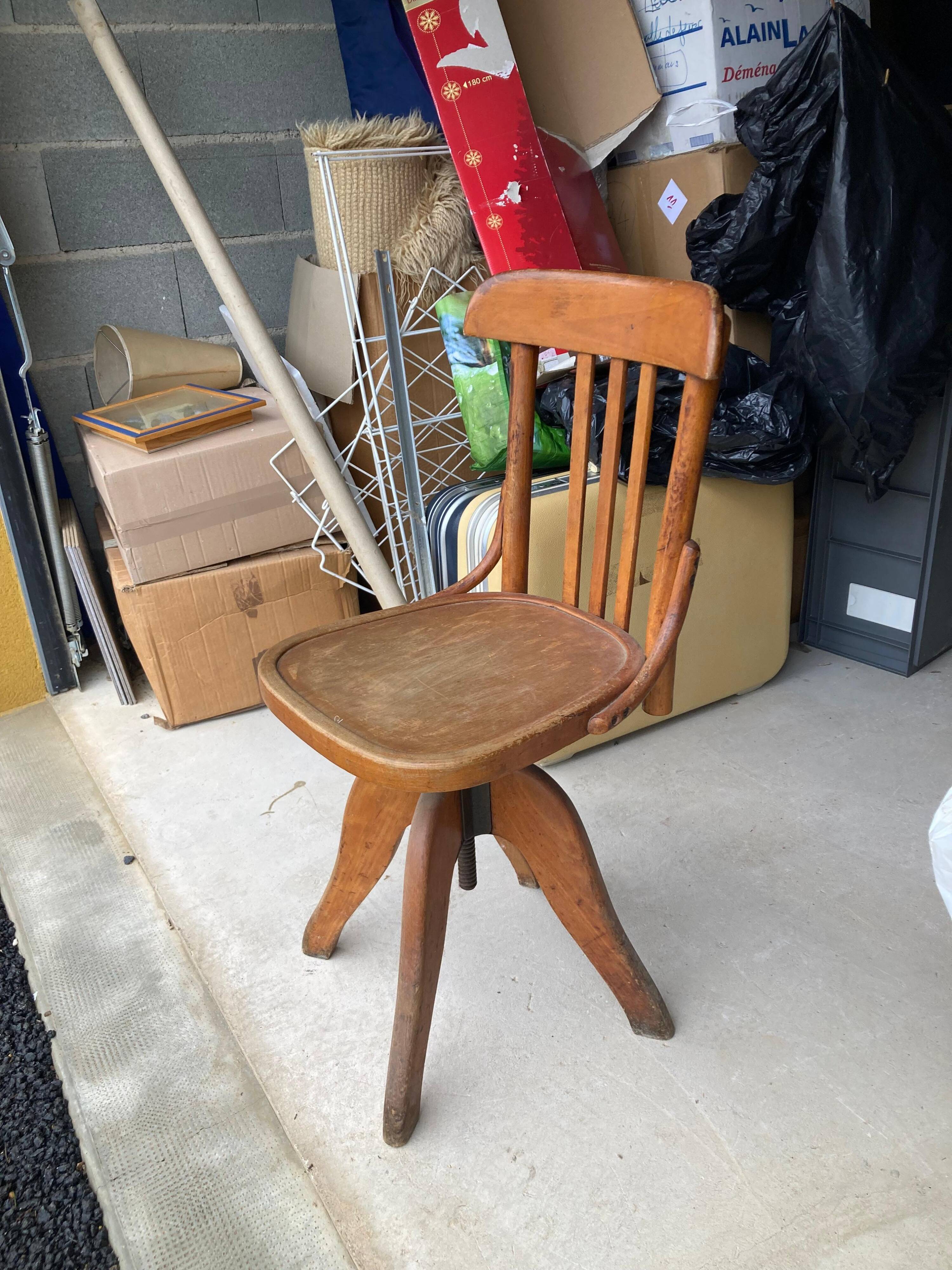 Solid wood notary desk and swivel American chair