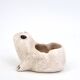 White ceramic frog flower pot by Jean Roger