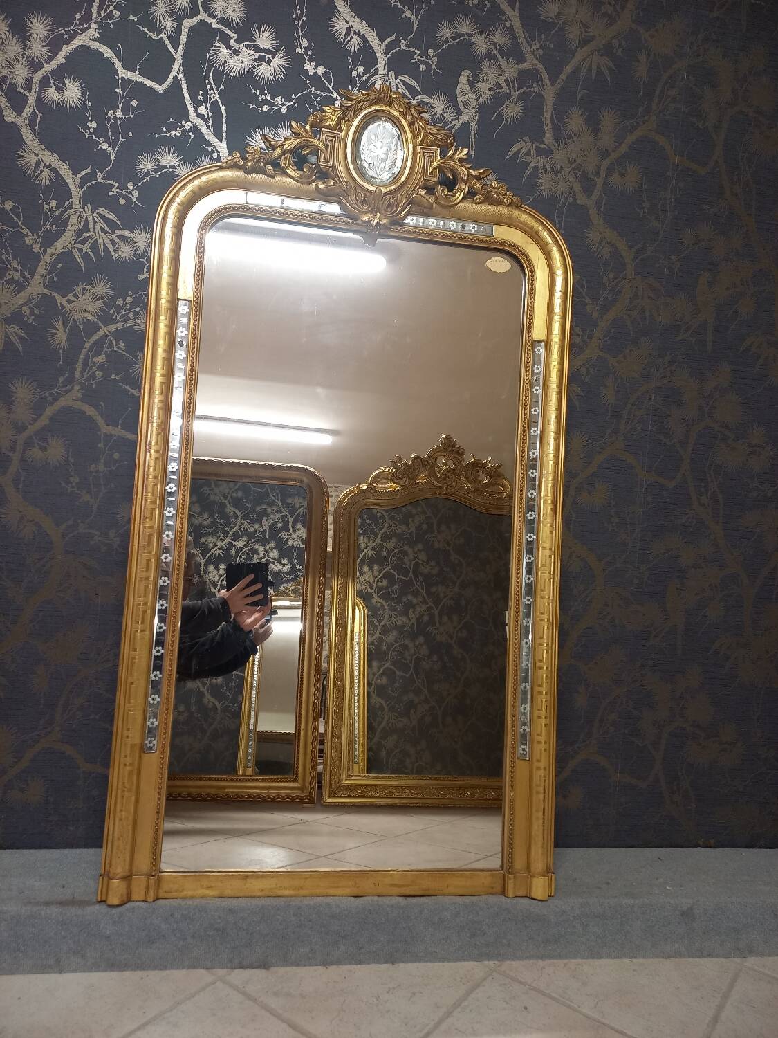 Louis Philippe period mirror 146 x 80