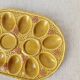 Vintage egg plate in majolica - 1970s