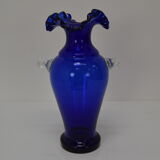 Art Czech Glass Vase, by Glasswork Novy Bor, 1950's.