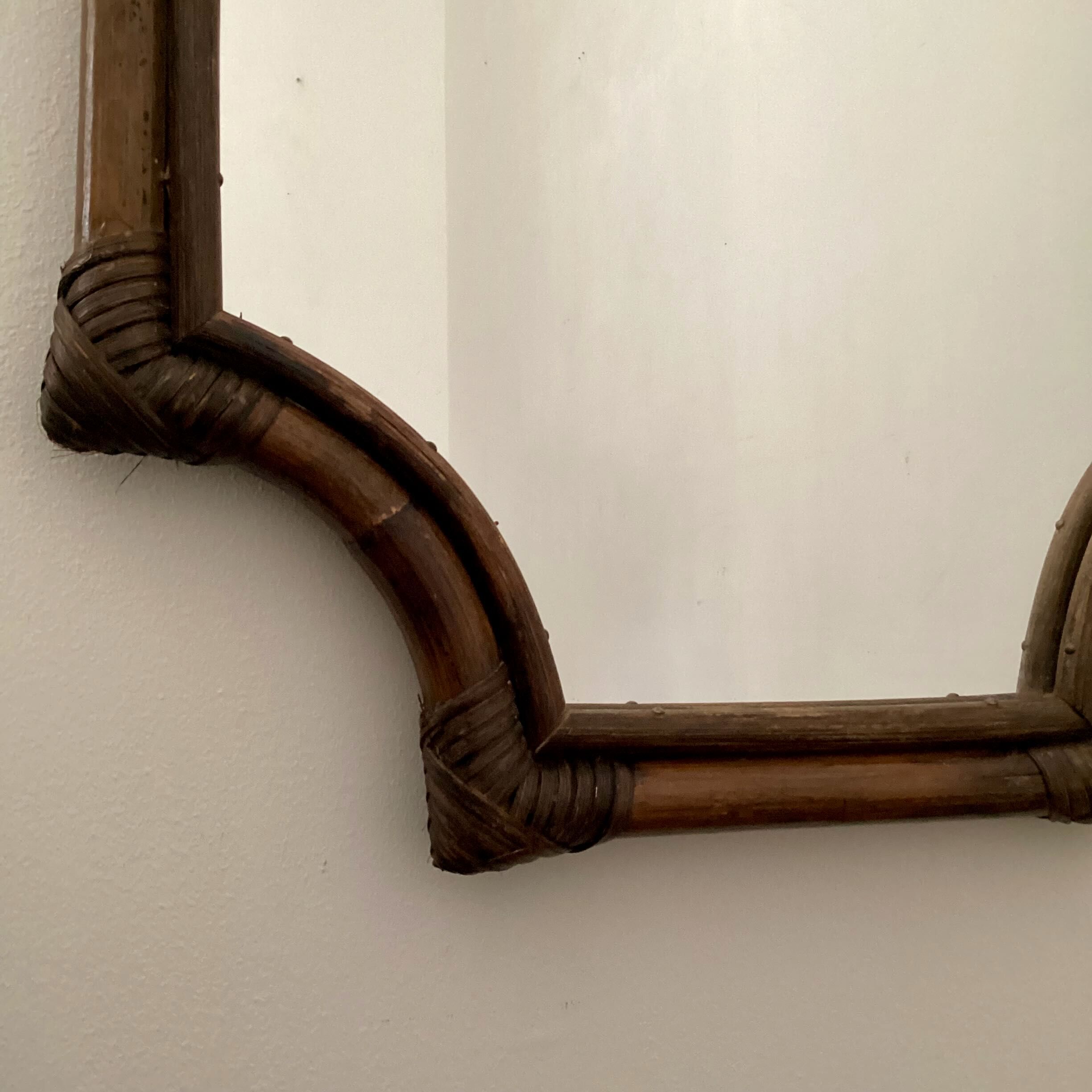 Vintage bamboo mirror