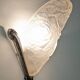 Art Deco wall lamp in frosted glass and nickel-plated bronze circa 1920