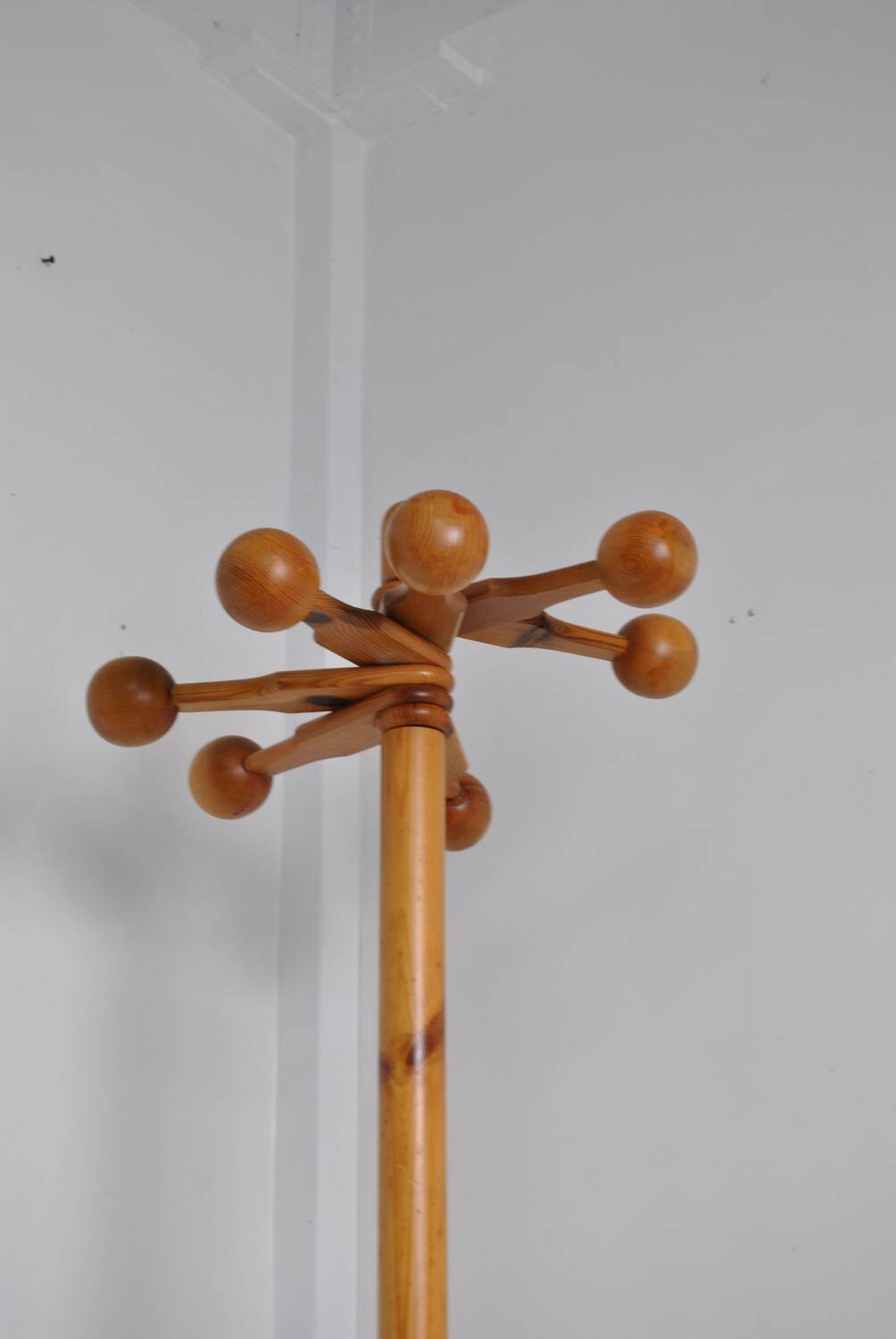 Pine coat rack from the 1970s