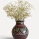 1970s Spanish Hand-Painted Studio Pottery Vase with Mediterranean Motifs