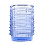 Optical vase, mid-century modern, transparent glass, designed by J. Drost, Ząbkowice, Poland, 1970s