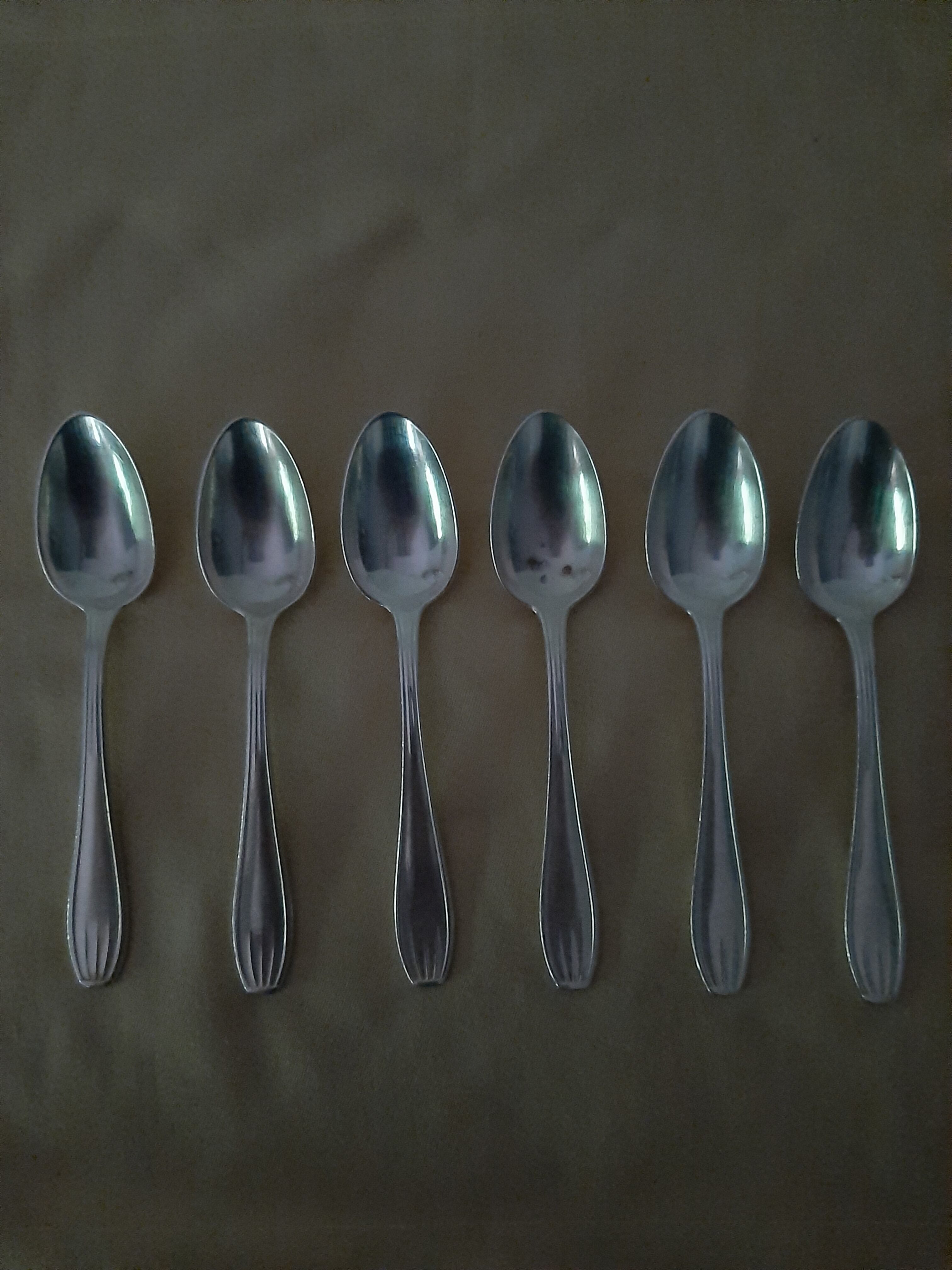 6 silver spoons Art Deco Sfam