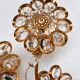 Brass and crystal art deco wall lamp attributed to palwa, 1960s