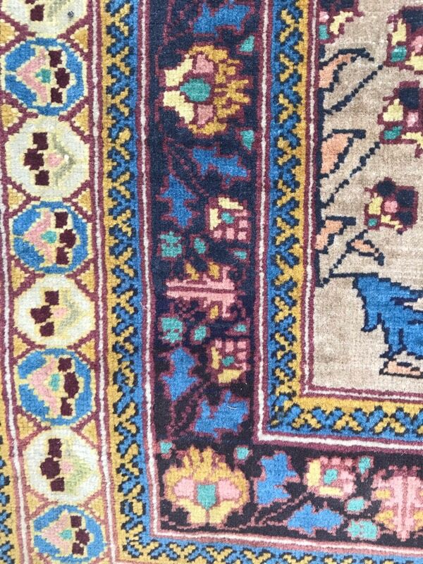 Pretty handmade old persian rug