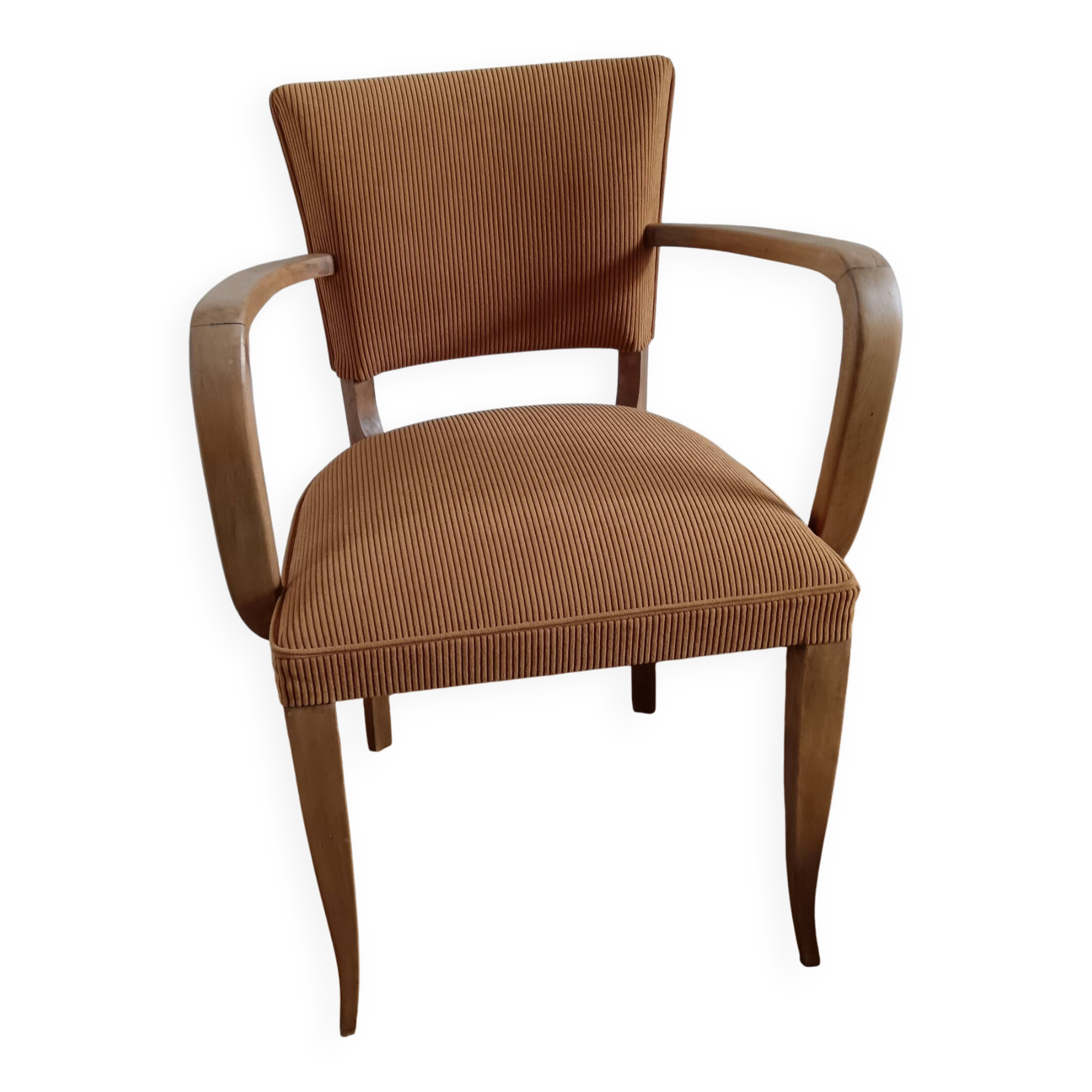 Yellow velvet bridge chair