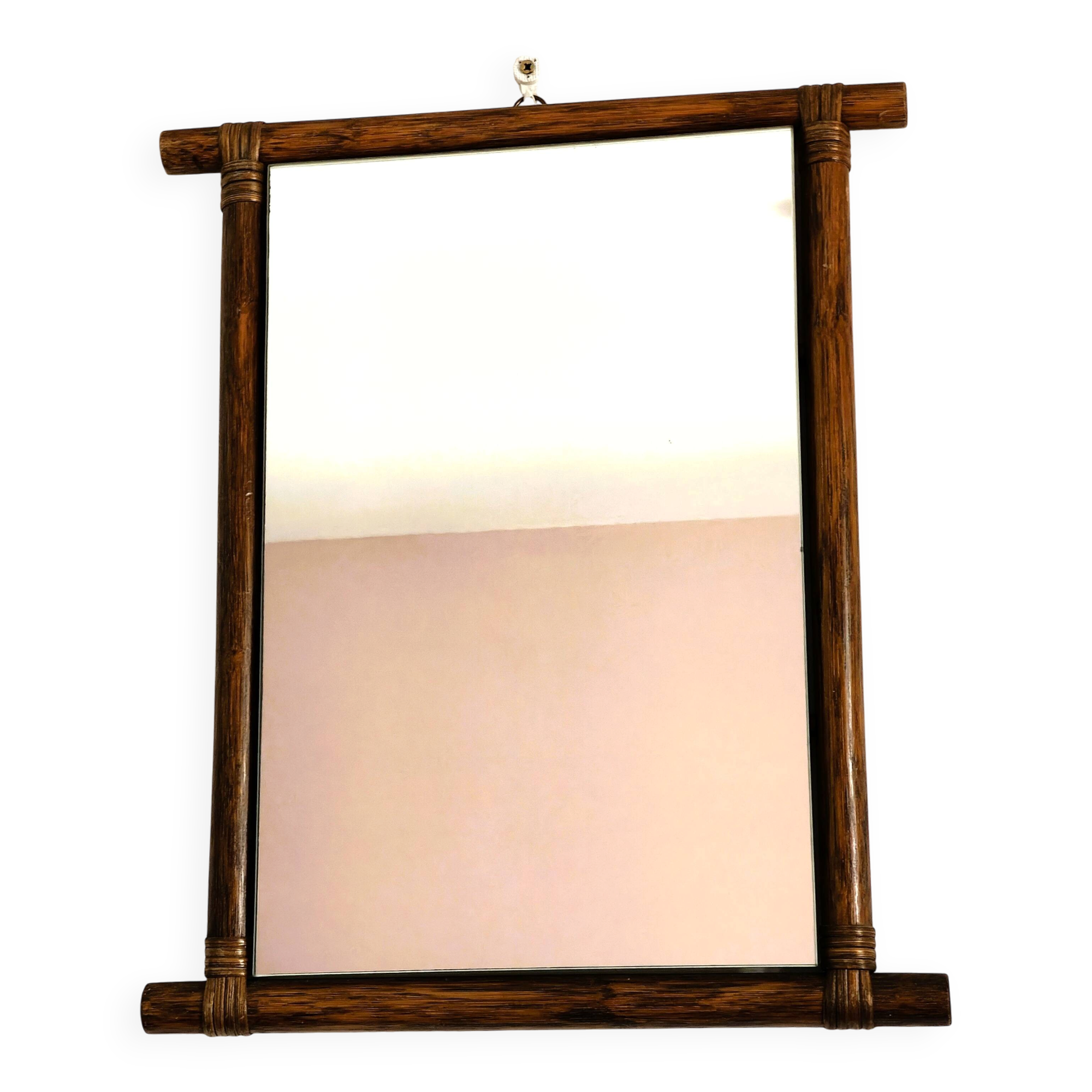 Small bamboo mirror 49 X 40 cm