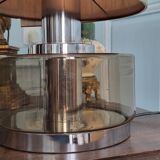 Smoked glass lamp from the 70s