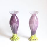 Art Nouveau glass vases by Franz Welz, Czech republic 1930s.