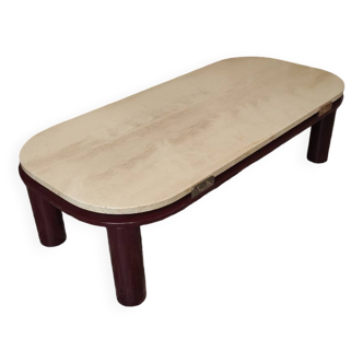 Travertine coffee table
