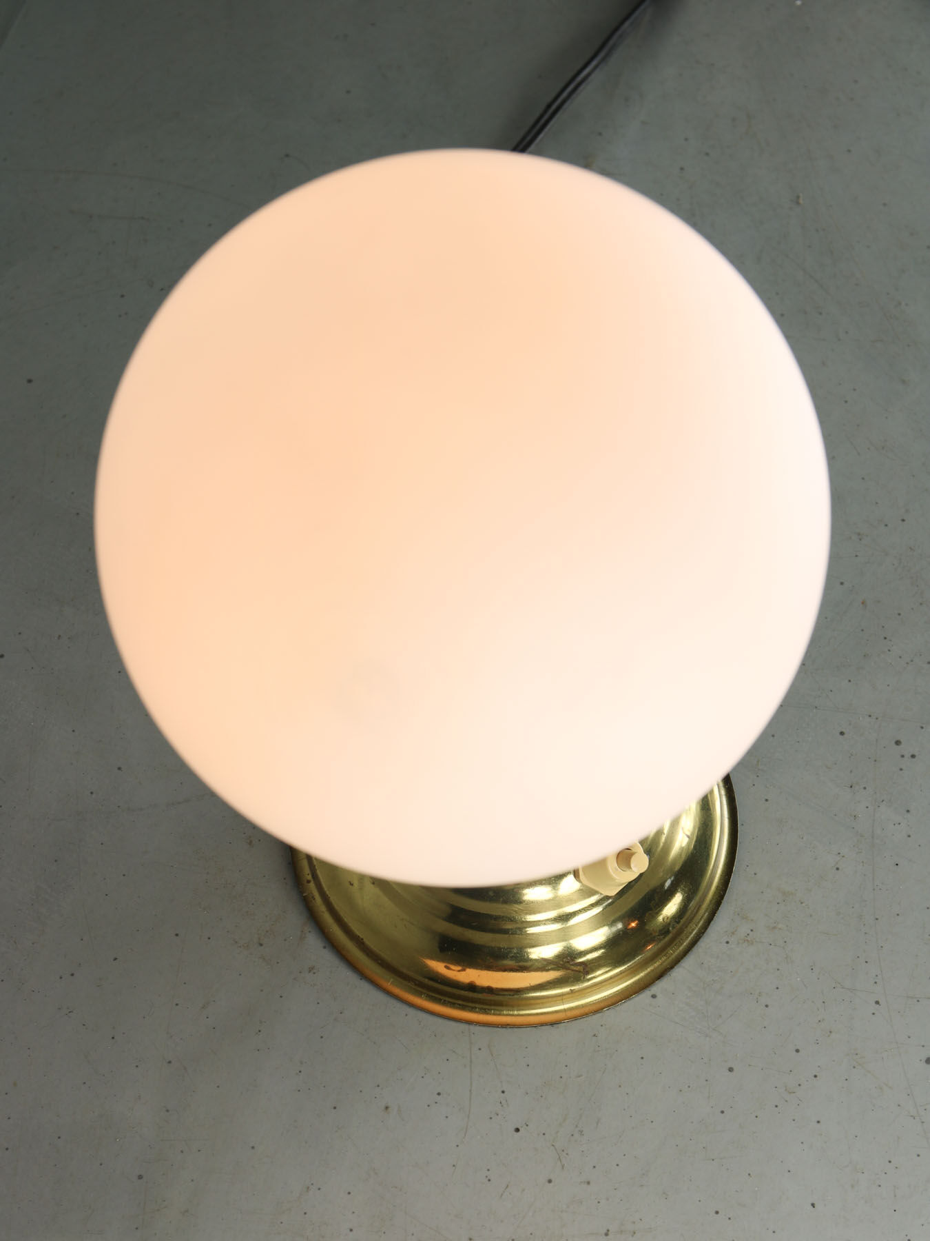 Mid-century brass & opaline sconce