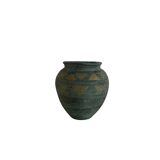 Vase terre cuite bleue