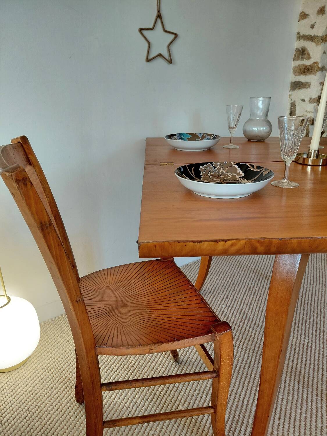 Spectacular Art Deco modular Console Table in walnut burl - 2 in 1