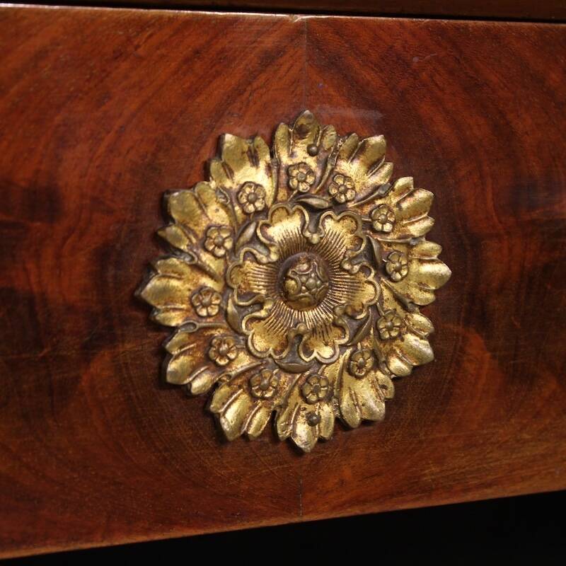 19th century Italian Empire style console table with marble top