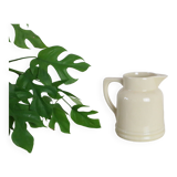 Water pitcher, beige ceramic, 1940s vintage French