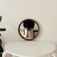 Miroir rond vintage Germany Lange Spiegel années 60/70