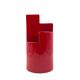 Franco Bettonica, red ceramic vase mod. fb1, Gabbianelli Italy ca. 1970