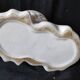 Faience blanche poisson / centre de table /cache pot/ carpe
