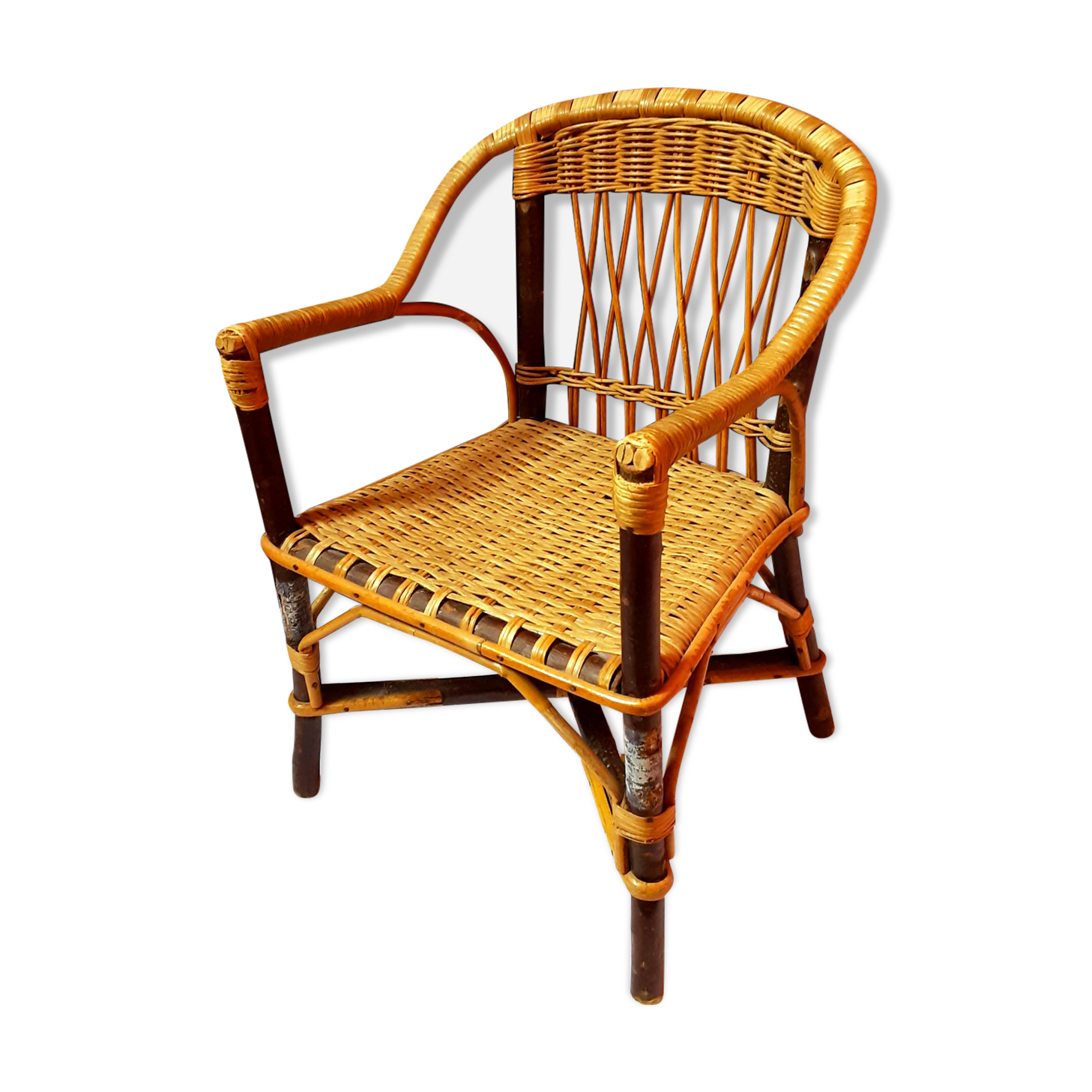 Children's rattan chair