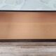 Mid Century Italian Dresser with Blue Glass Work and Four Drawers, 1960
