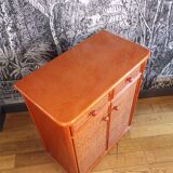 Vintage rattan sideboard 2 doors and 2 drawers