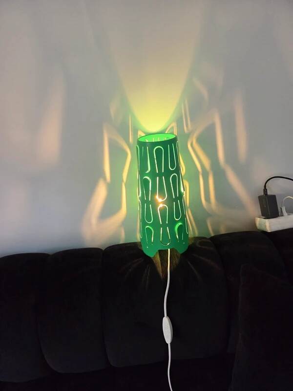 Vintage green metal IKEA lamp