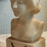 Bust of a woman in alabaster