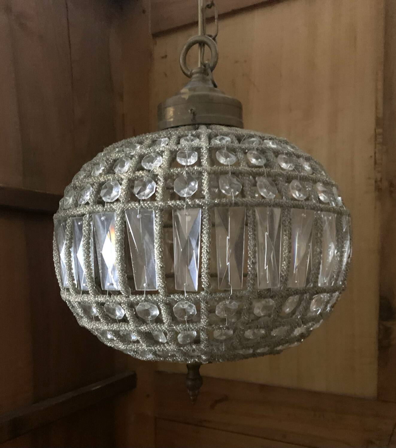 Antique crystal chandelier