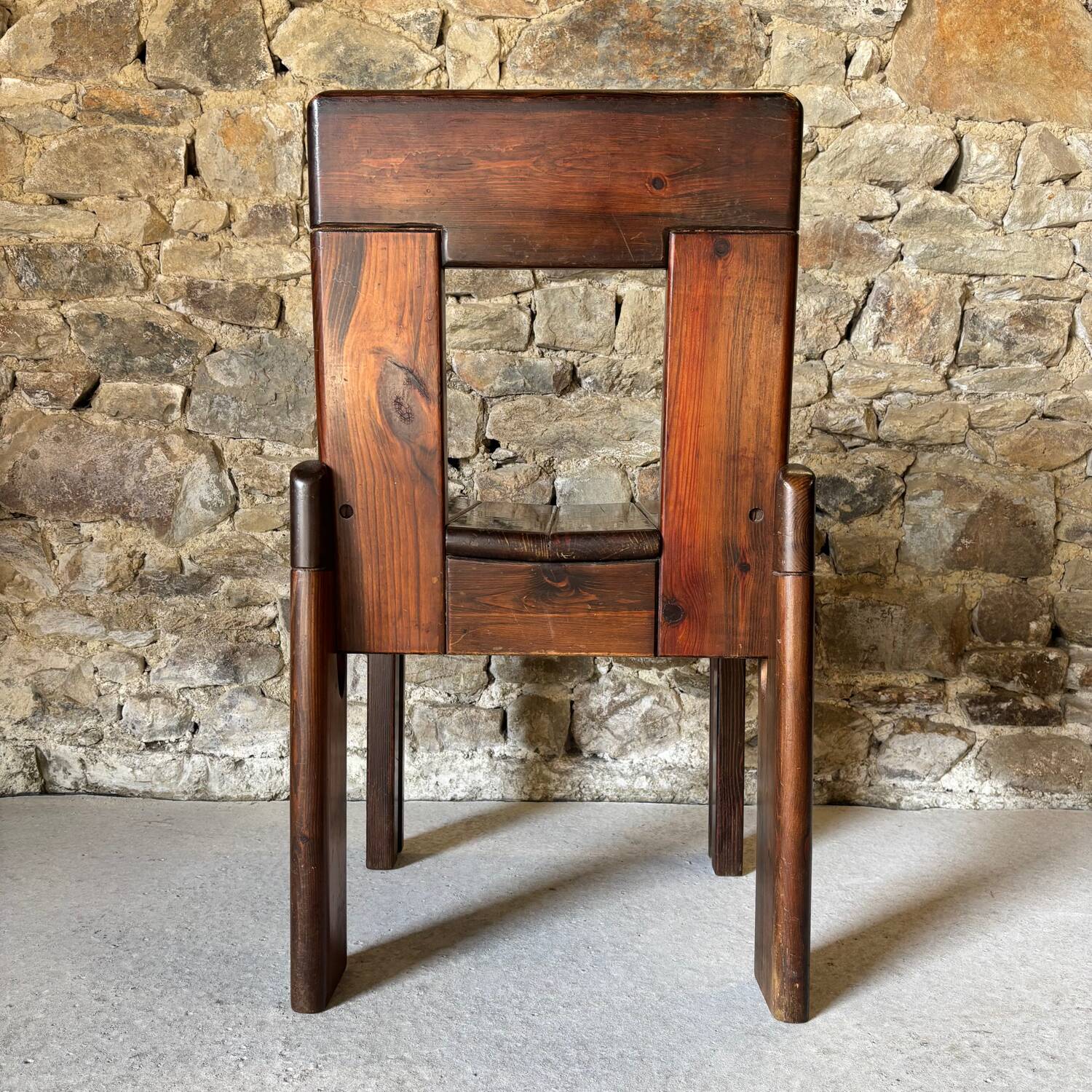 Table and 4 chairs set by Silvio Coppola for Fratelli Montina