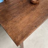 Large writing table from the 1940s in solid oak