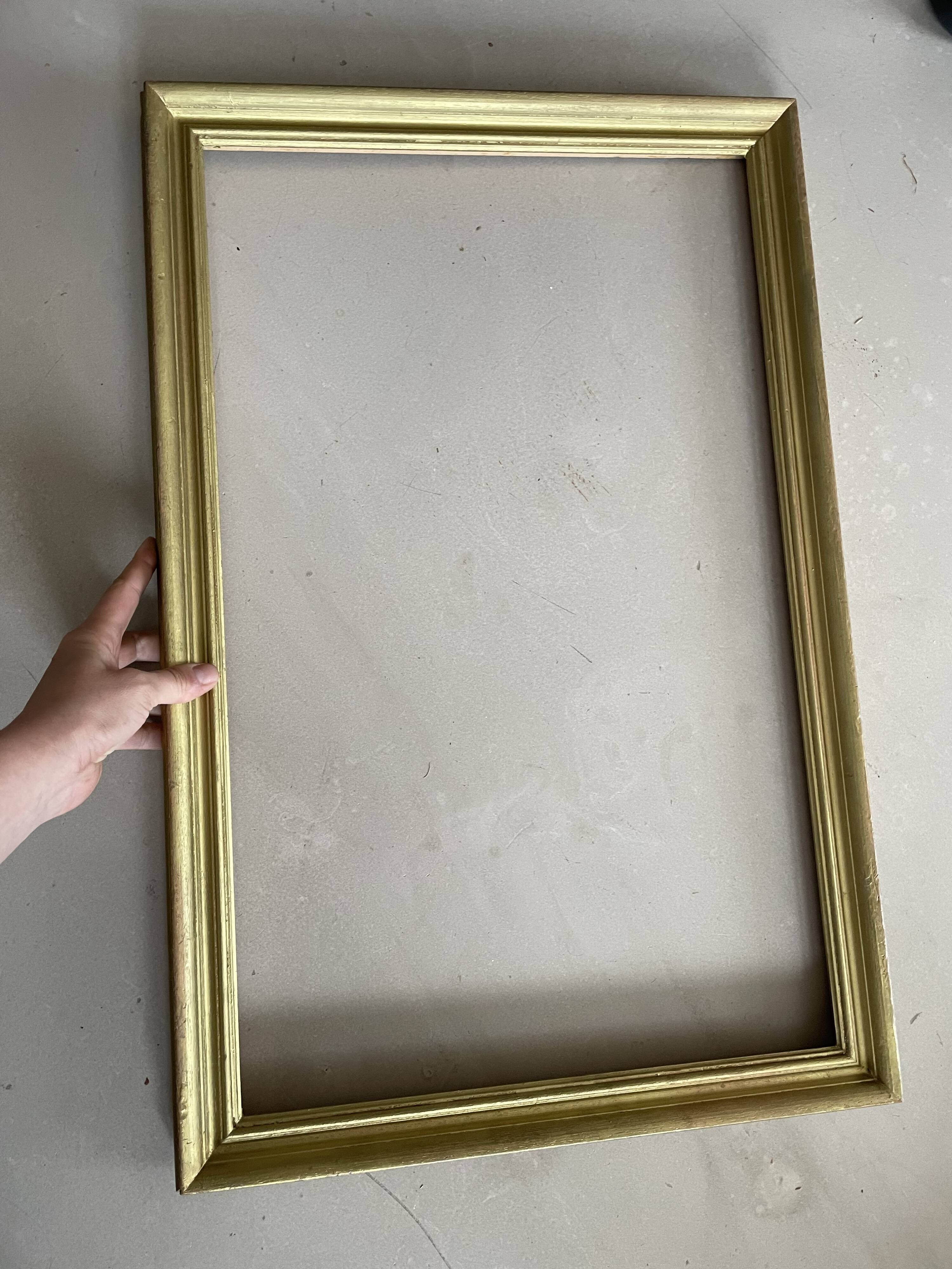 Golden wooden frame 45x68cm
