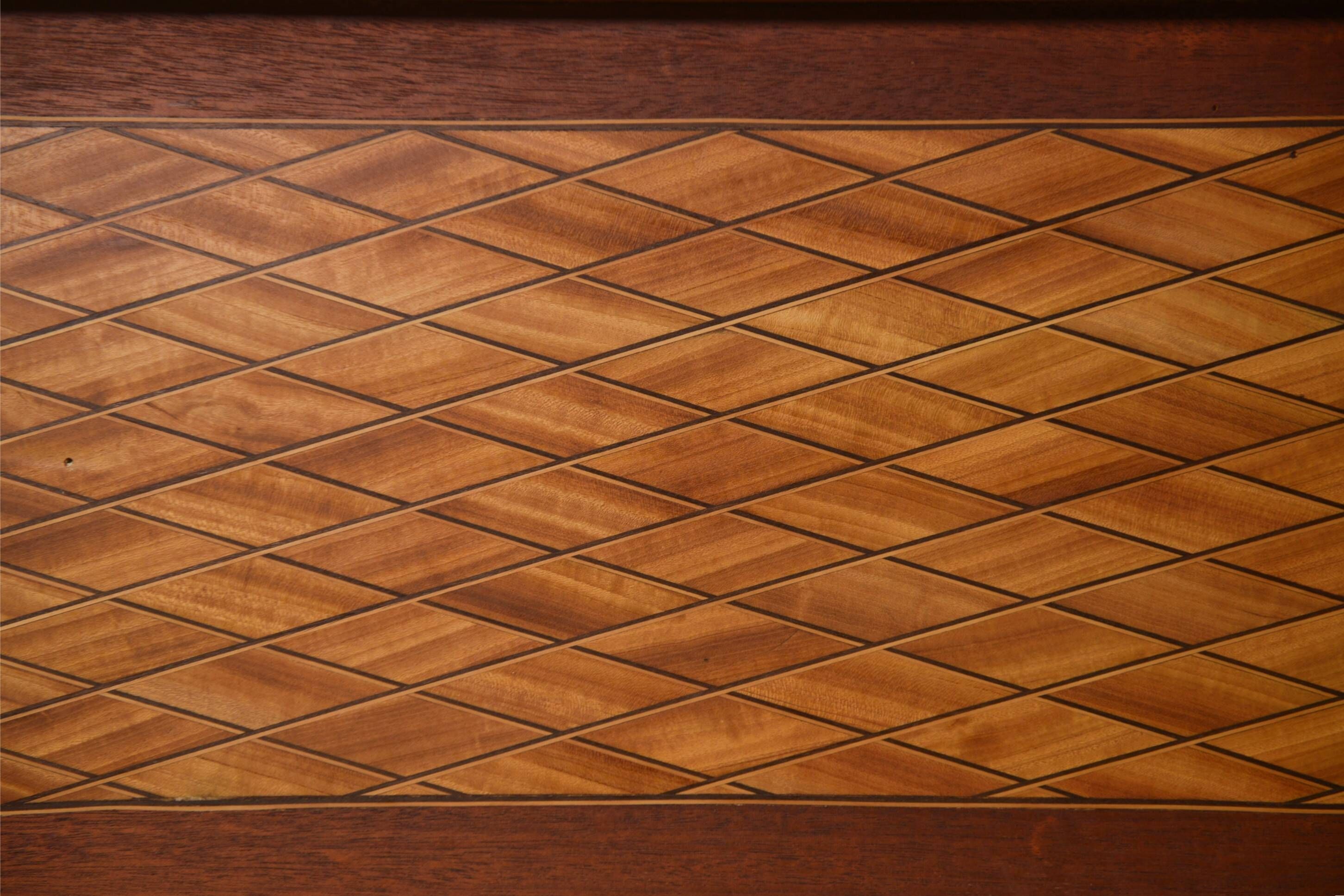 Louis XVI style cylinder desk in marquetry from the Napoleonic III period.