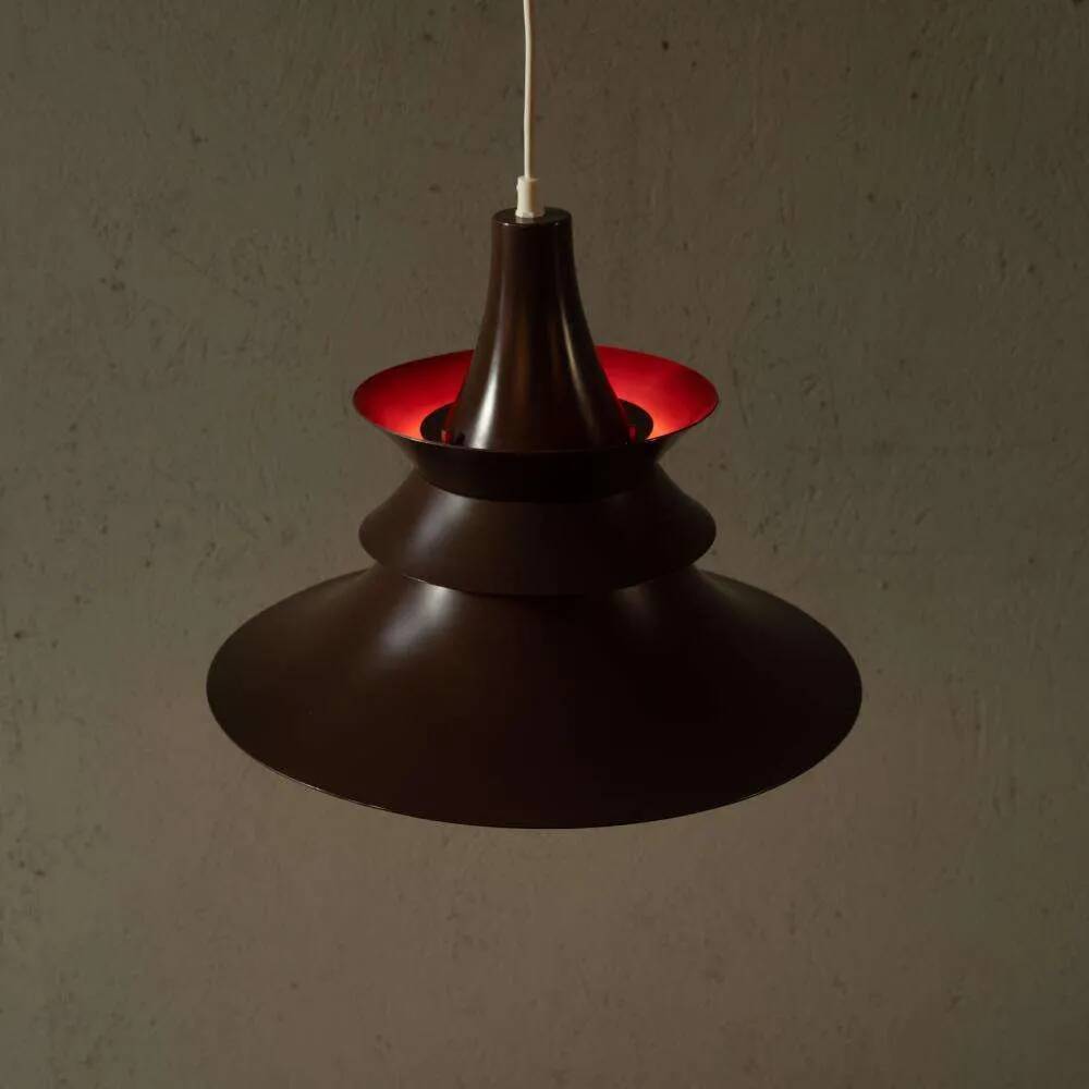 Vintage 1960s Danish design suspended lamp from the Space Age.