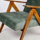 B-310 VAR green olive velvet armchair