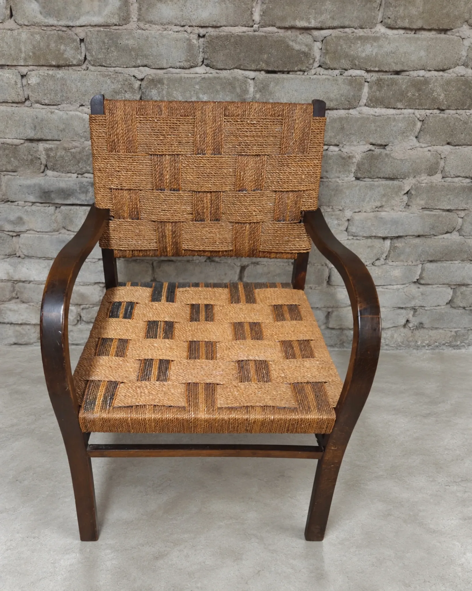 Fauteuil cordage style Erich Dieckmann