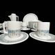 Coffee service tea dessert porcelain Limoges Jammet-Seignolle 20th century